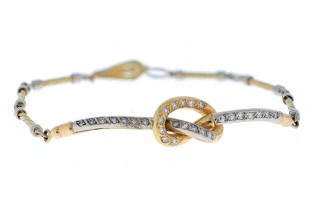 Pulseira em Ouro 19,2K e Diamantes