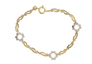 Pulseira em Prata 925 e Ouro de 24K