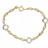 Pulseira em Prata 925 e Ouro de 24K