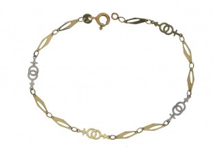 Pulseira em Prata 925 e Ouro 9K