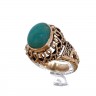 Anel ANTIGO em Ouro de 19,2K e CHRYSOPRASE