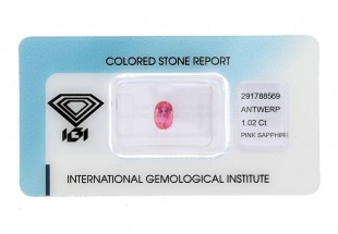 Safira Padparadscha Natural em talhe Oval 1.02 CT 