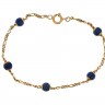 Pulseira em Ouro de 19,2K e LÁPIZ LAZULI