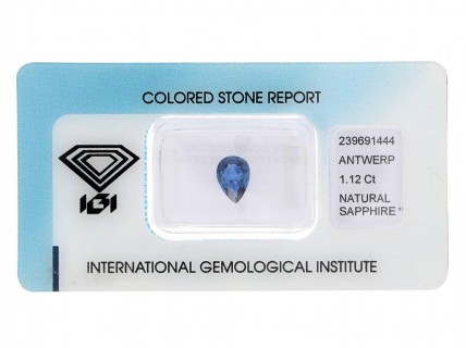 Safira Natural Deep Blue 1.12Cts