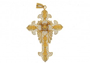 Crucifixo em Ouro de 19,2K  FILIGRANA