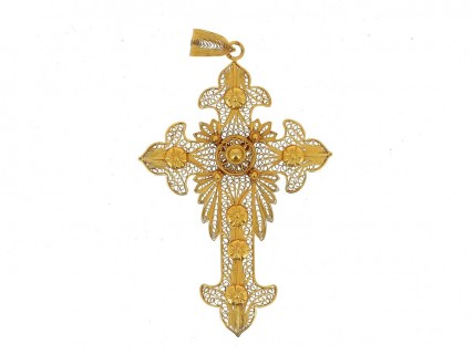 Crucifixo em Ouro de 19,2K  FILIGRANA