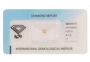 DIAMANTE NATURAL FANCY BROWN 0.25Cts