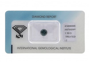 Diamante Natural Fancy Green Blue 1,16 Ct