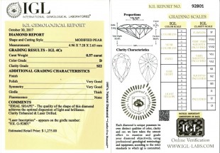 DIAMANTE, 0.57 CT, D/SI2