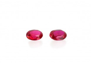 2 Rubis Vermelhos em talhe Oval 2.05ct