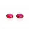 2 Rubis Vermelhos em talhe Oval 2.05ct