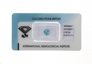 ZIRCÓNIA AZUL , 2.76 CT 