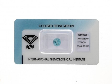 ZIRCÓNIA AZUL , 2.76 CT 