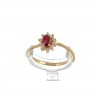 ANEL DE SENHORA OURO PORTUGUES E RUBY e DIAMANTES