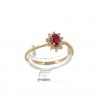 ANEL DE SENHORA OURO PORTUGUES E RUBY e DIAMANTES