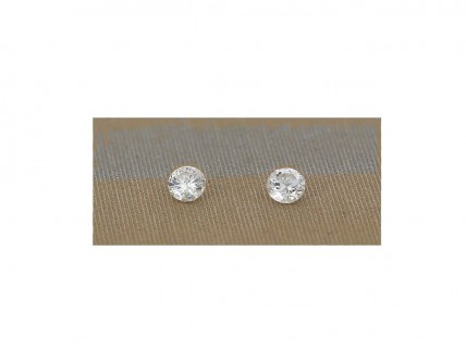 2 Diamantes Naturais em Talhe Redondo Brilhante 0,14ct