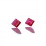 2 RUBIS Vermelhos Rosados em talhe Retangular 2.30ct