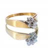 Anel Bicolor OURO 14K e DIAMANTES