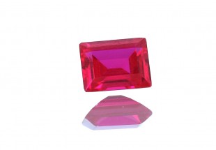 Rubi Vermelho Rosado em talhe Retangular 2,85ct