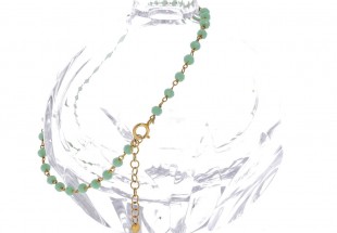 Pulseira em PRATA - Contas em amazonite