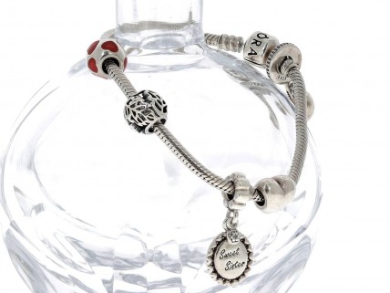 Pulseira PANDORA com 5 contas