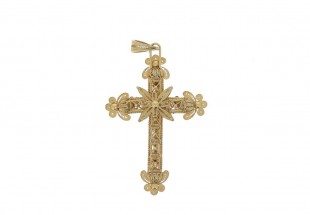 Crucifixo em OURO 19,2K e FILIGRANA