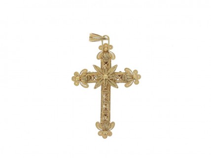 Crucifixo em OURO 19,2K e FILIGRANA