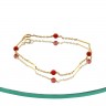 Pulseira ANTIGA em OURO de 19,2k e Coral