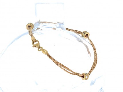 Pulseira 3 fiadas em OURO 19,2K