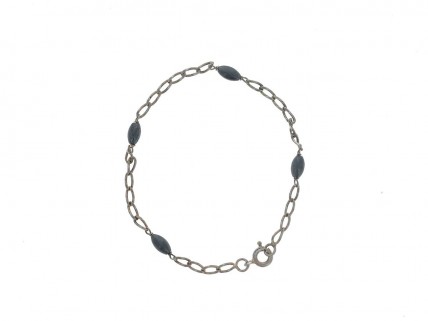 Pulseira em PRATA 835 - Pedras pretas