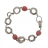 Pulseira em PRATA 835 - Pedras Rosas