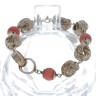 Pulseira em PRATA 835 - Pedras Rosas