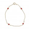 Pulseira ANTIGA em OURO de 19,2K - CORAL