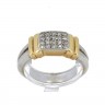 Anel em OURO Bicolor 19,2K - 20 DIAMANTES