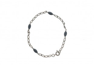 Pulseira em PRATA 835 - Pedras pretas