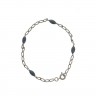 Pulseira em PRATA 835 - Pedras pretas