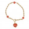 Pulseira ANTIGA em OURO 19,2k - CORAL