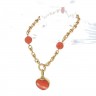 Pulseira ANTIGA em OURO 19,2k - CORAL