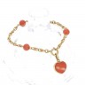 Pulseira ANTIGA em OURO 19,2k - CORAL