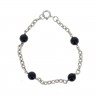 Pulseira em PRATA 835 - Pedras pretas