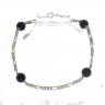 Pulseira em PRATA 835 - Pedras pretas