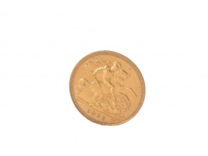 1/2 Libra de OURO de 22K - edição Elizabeth II - 1982