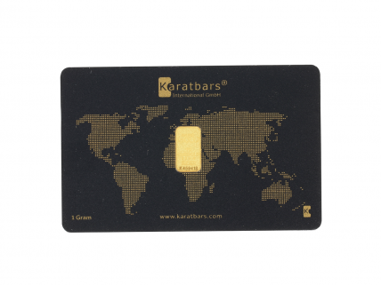 Cartão Karatbars com Lingote em OURO Fino 999,9 de 1g