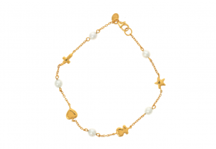 Pulseira TOUS em OURO 18K - PÉROLAS