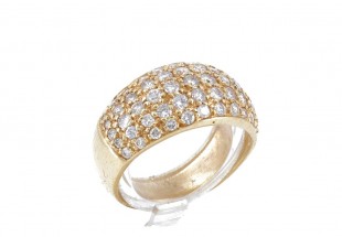 Anel em OURO 19,2K - 60 DIAMANTES 