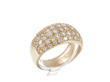 Anel em OURO 19,2K - 60 DIAMANTES 