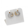 Par de brincos em OURO 14k - 34 DIAMANTES