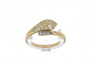 Anel em OURO 19k - 21 DIAMANTES