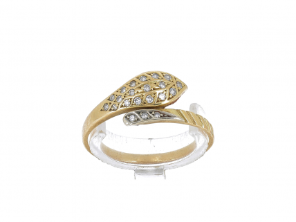 Anel em OURO 19k - 21 DIAMANTES