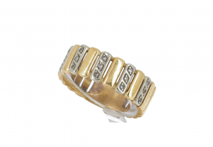 Anel em OURO 19k - 15 DIAMANTES